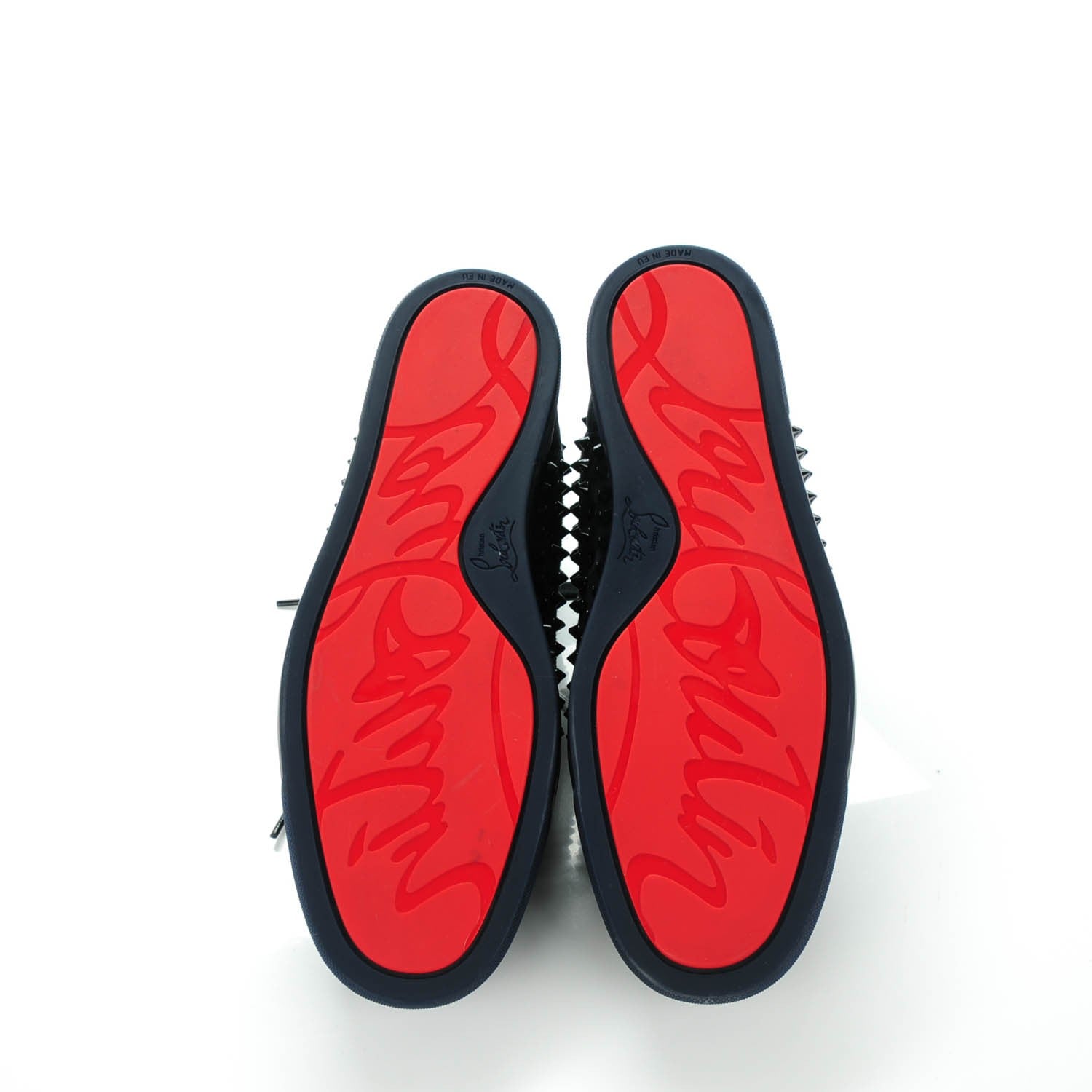 Christian Louboutin Mens Suede Louis Spikes Flat Sneakers 45 Nuit 6 of 8