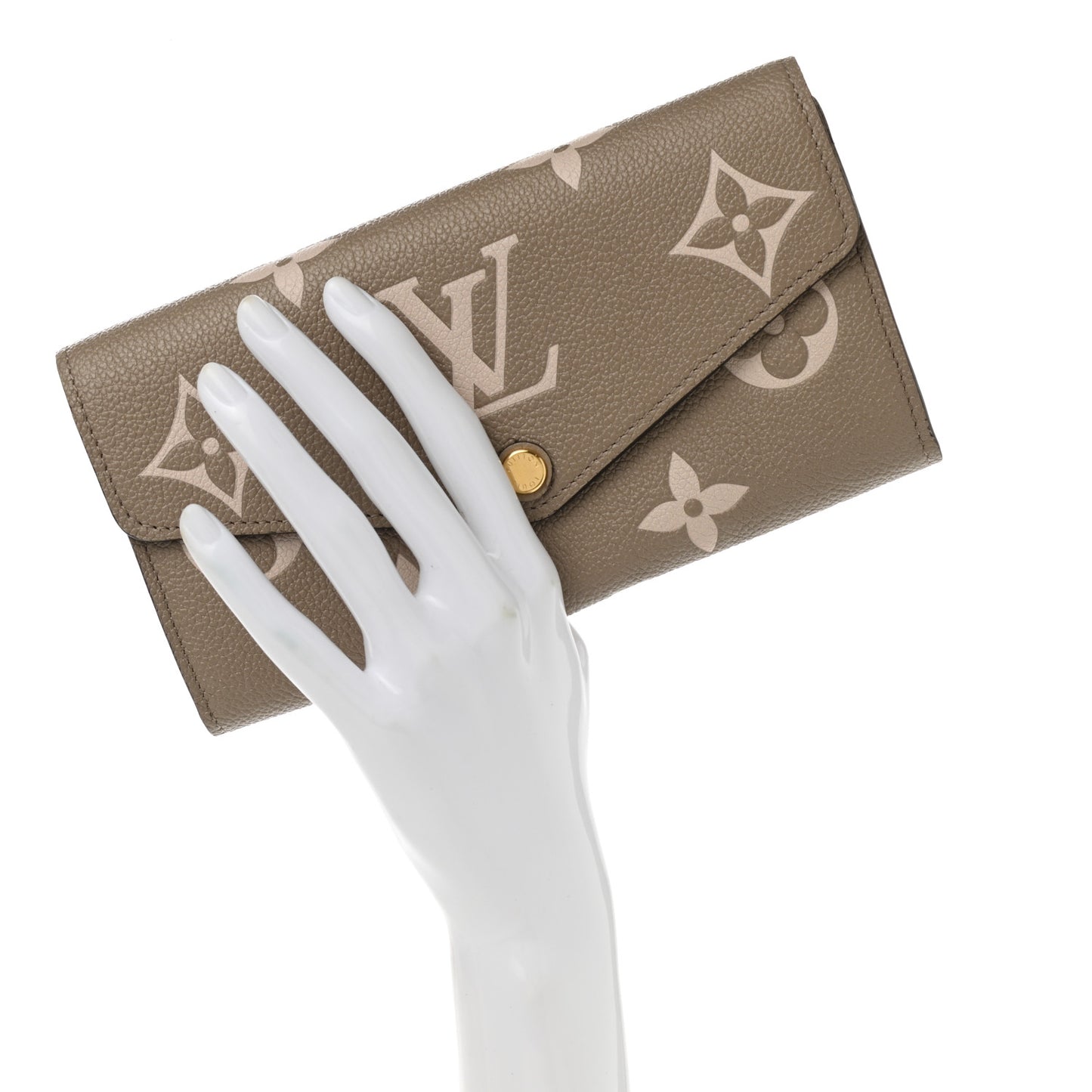 Empreinte Monogram Giant Sarah Wallet Tourterelle Creme