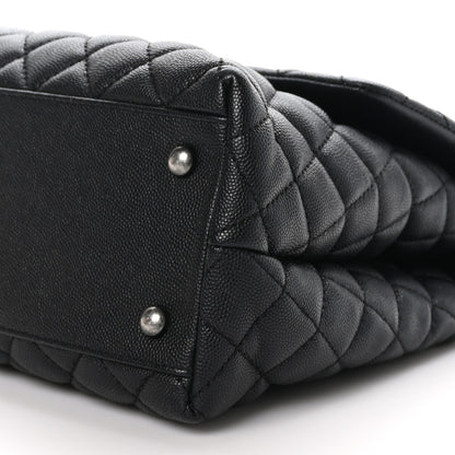 Chanel Caviar Quilted Medium Coco Handle Flap Black 9 of 9