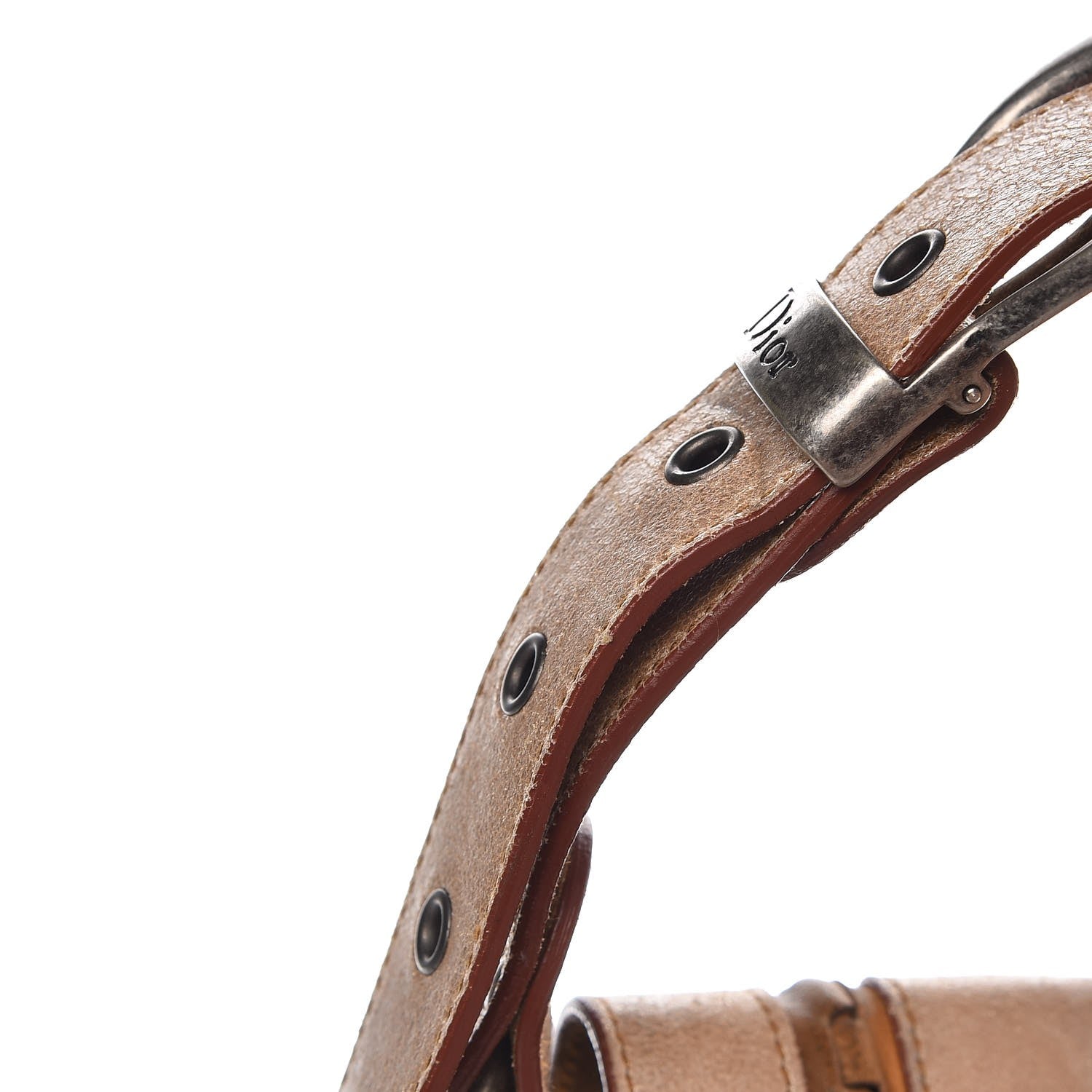 Christian Dior Metallic Calfskin Medium Gaucho Double Saddle Bag Bronze 13 of 13