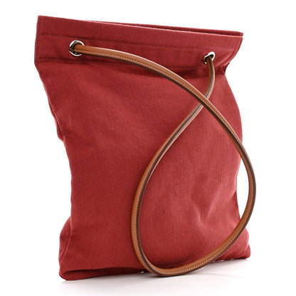 Hermes Canvas Swift Aline Grooming Bag Rouge H Gold 3 of 9