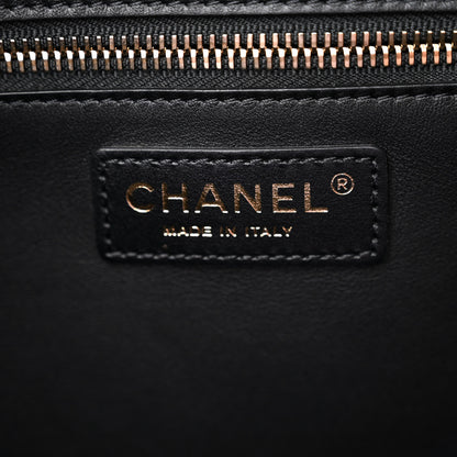 Chanel Calfskin Stitched Small Shopping Tote Black 7 of 12