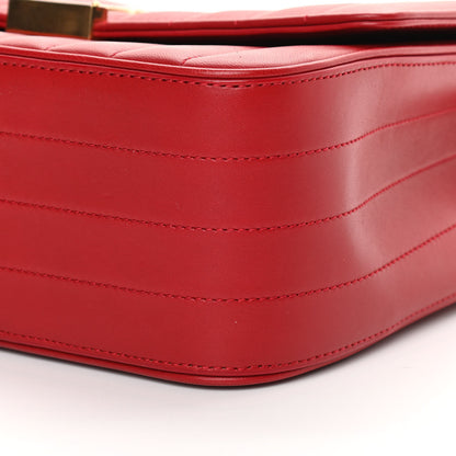 Saint Laurent Lambskin Matelasse Monogram Large Vicky Chain Bag Rouge Eros 9 of 18