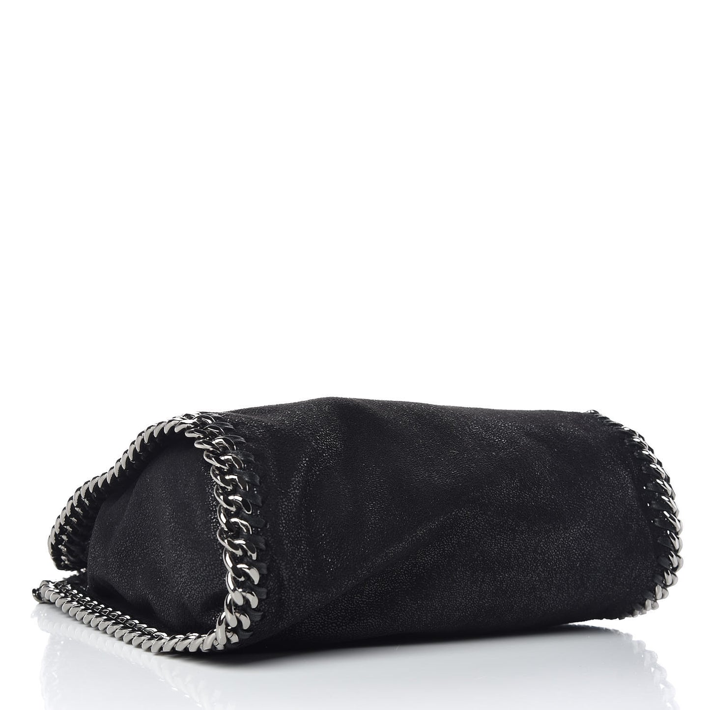 Shaggy Deer Mini Falabella Fold Over Tote Black