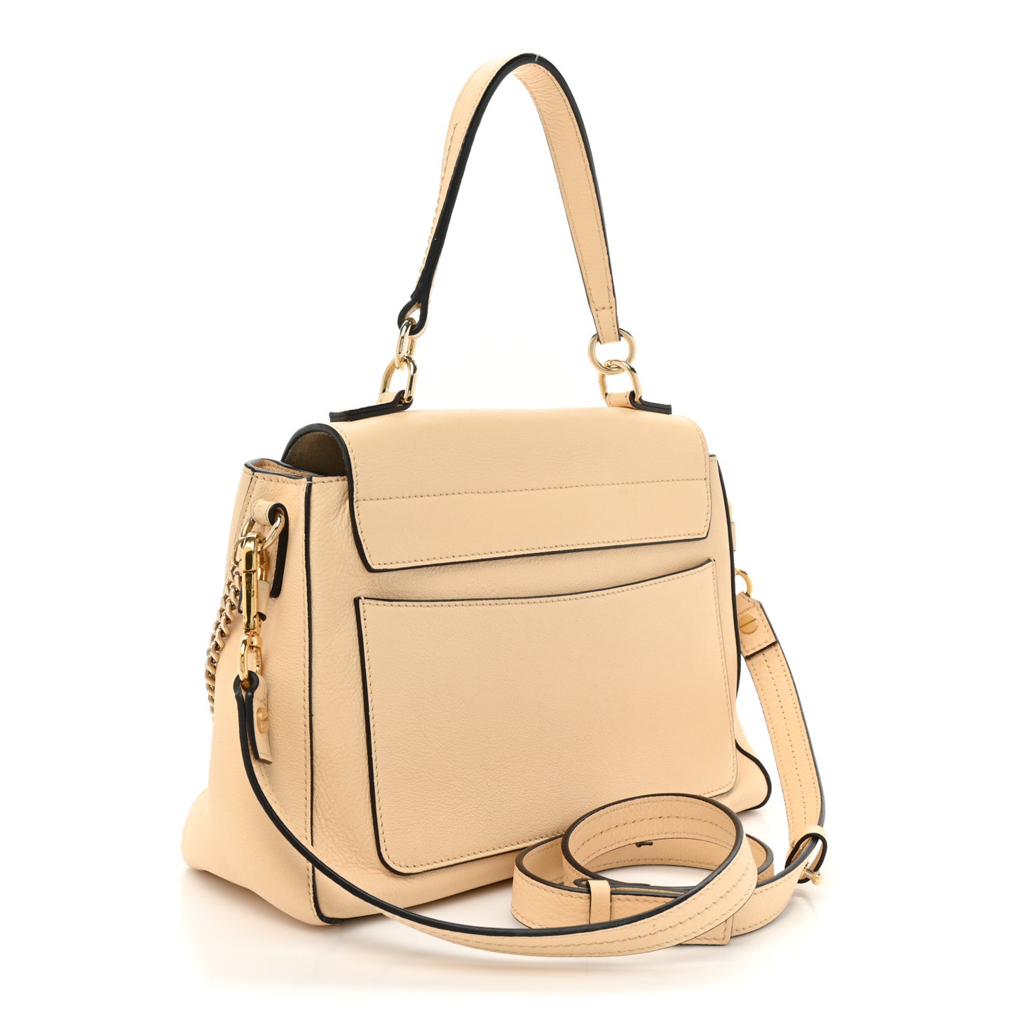Calfskin Small Faye Day Shoulder Bag Beige