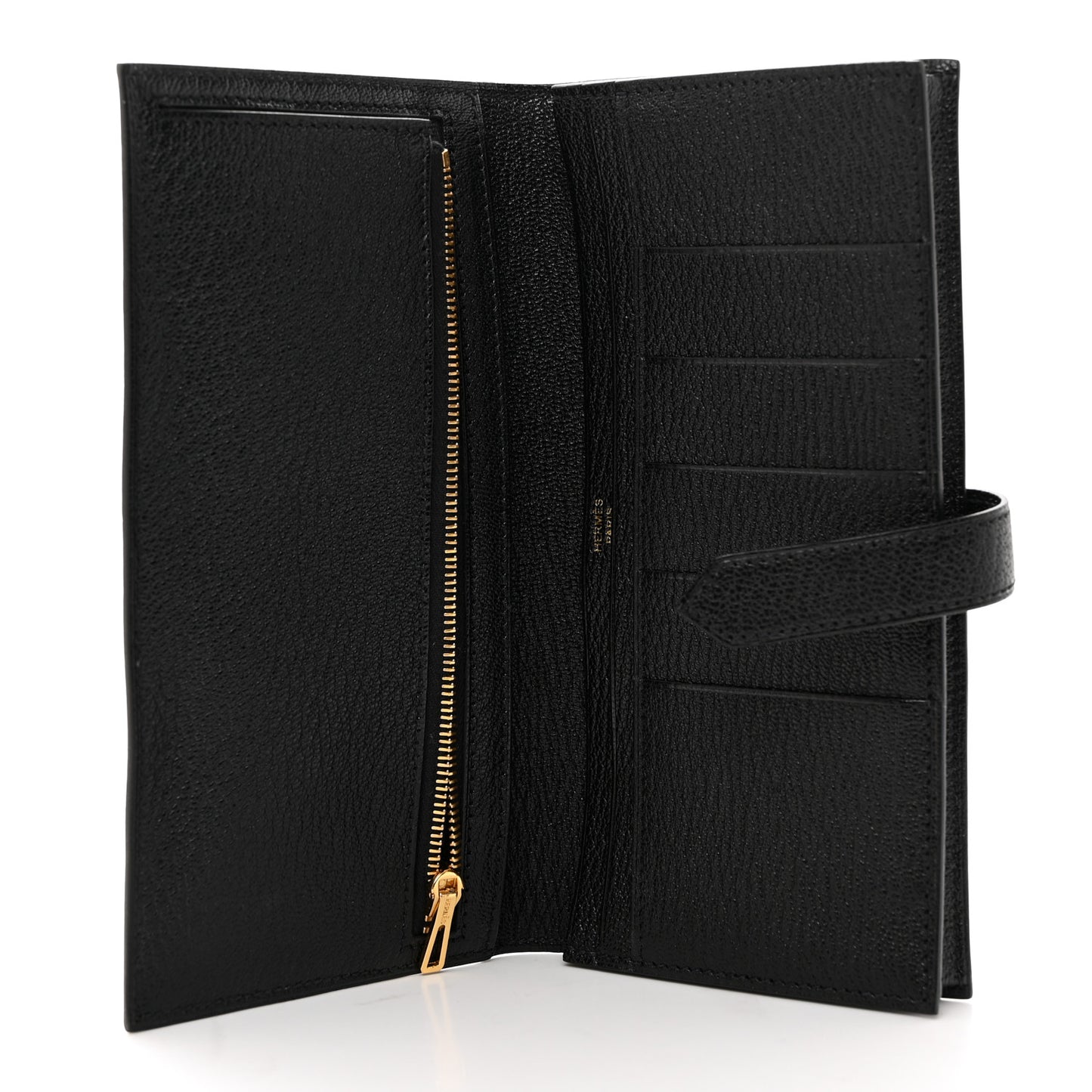 Chevre Mysore Bearn Gusset Wallet Black