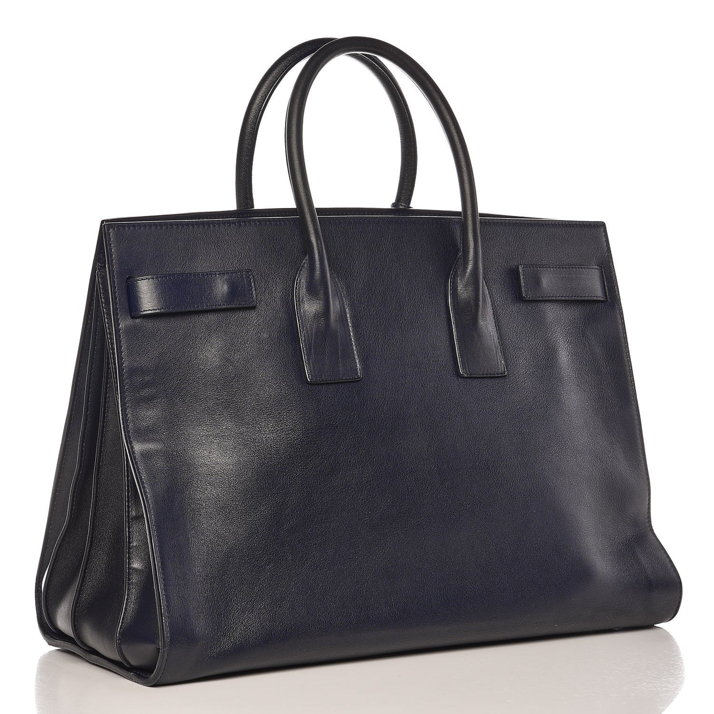 Calfskin Large Sac De Jour Carryall Navy Blue