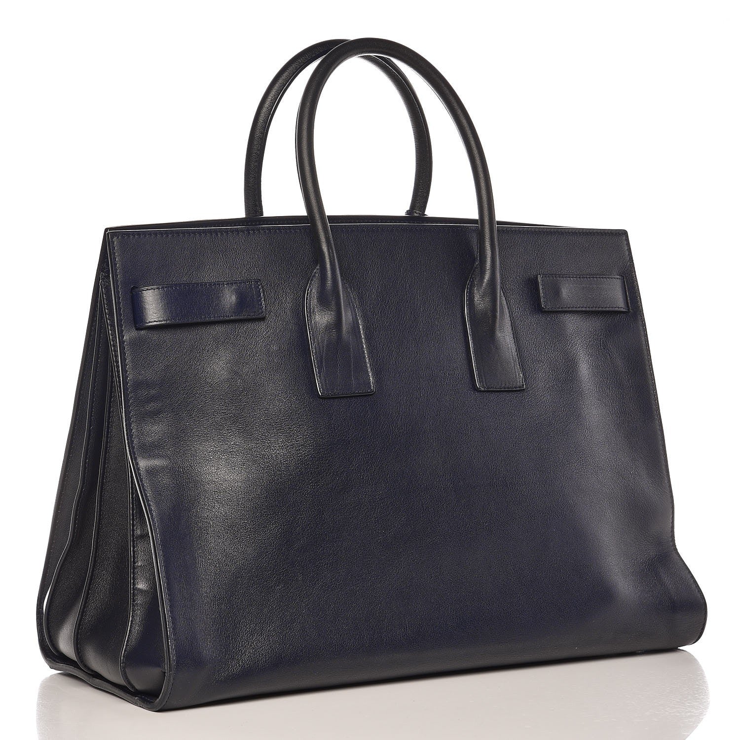 Saint Laurent Calfskin Large Sac De Jour Carryall Navy Blue 3 of 14