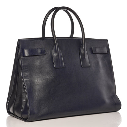 Saint Laurent Calfskin Large Sac De Jour Carryall Navy Blue 3 of 14