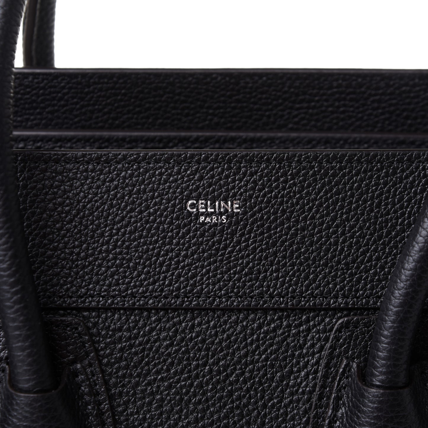 Drummed Calfskin Micro Luggage Black