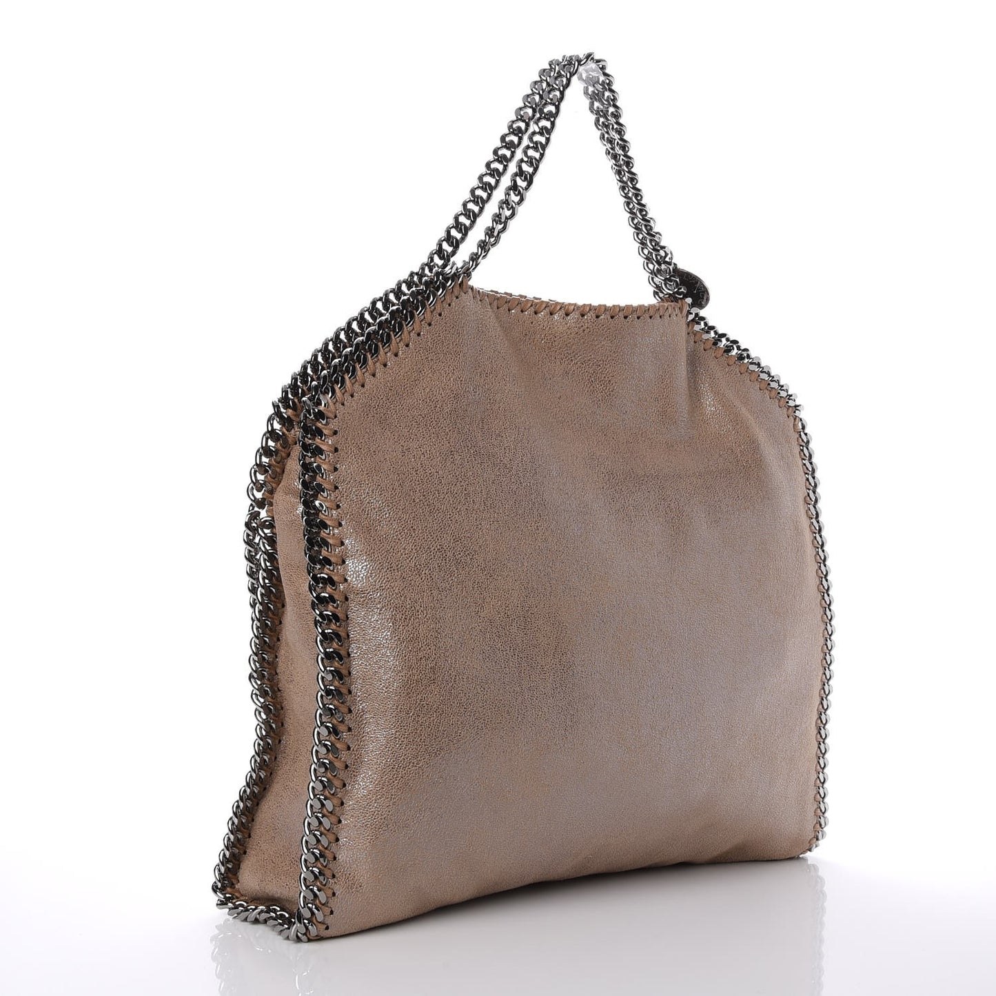 Shaggy Deer Falabella Small Fold Over Tote Taupe