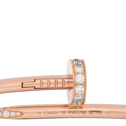Cartier 18K Pink Gold Diamond Juste Un Clou Bracelet 16 3 of 5