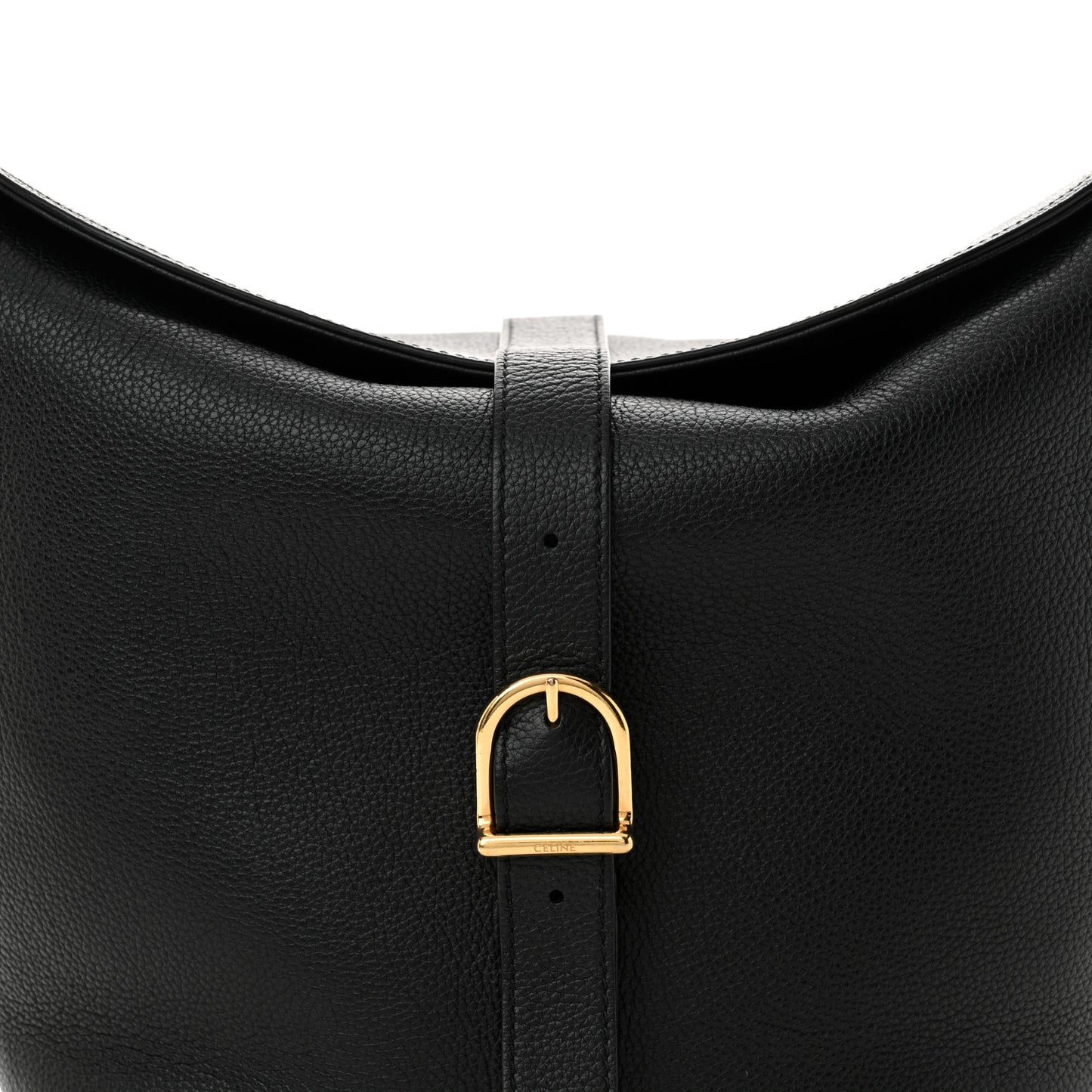Soft Grained Calfskin Medium Bucket Bag Black