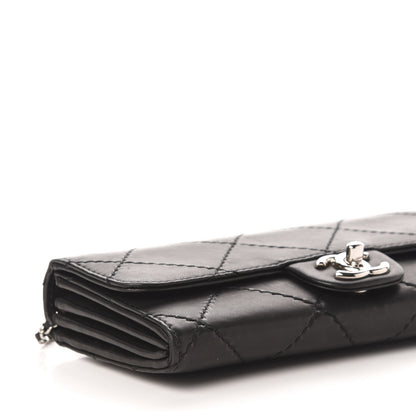Chanel Lambskin Stitched Orient Express Wallet on Chain WOC Black 12 of 14