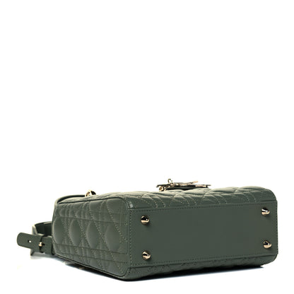 Christian Dior Lambskin Cannage Small My ABCDior Lady Dior Army Green 4 of 8