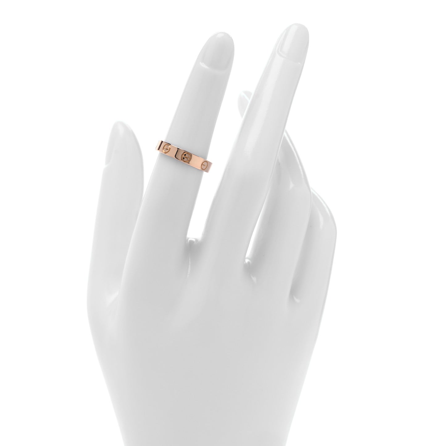 18K Pink Gold 3.5mm LOVE Wedding Band Ring 50 5.5