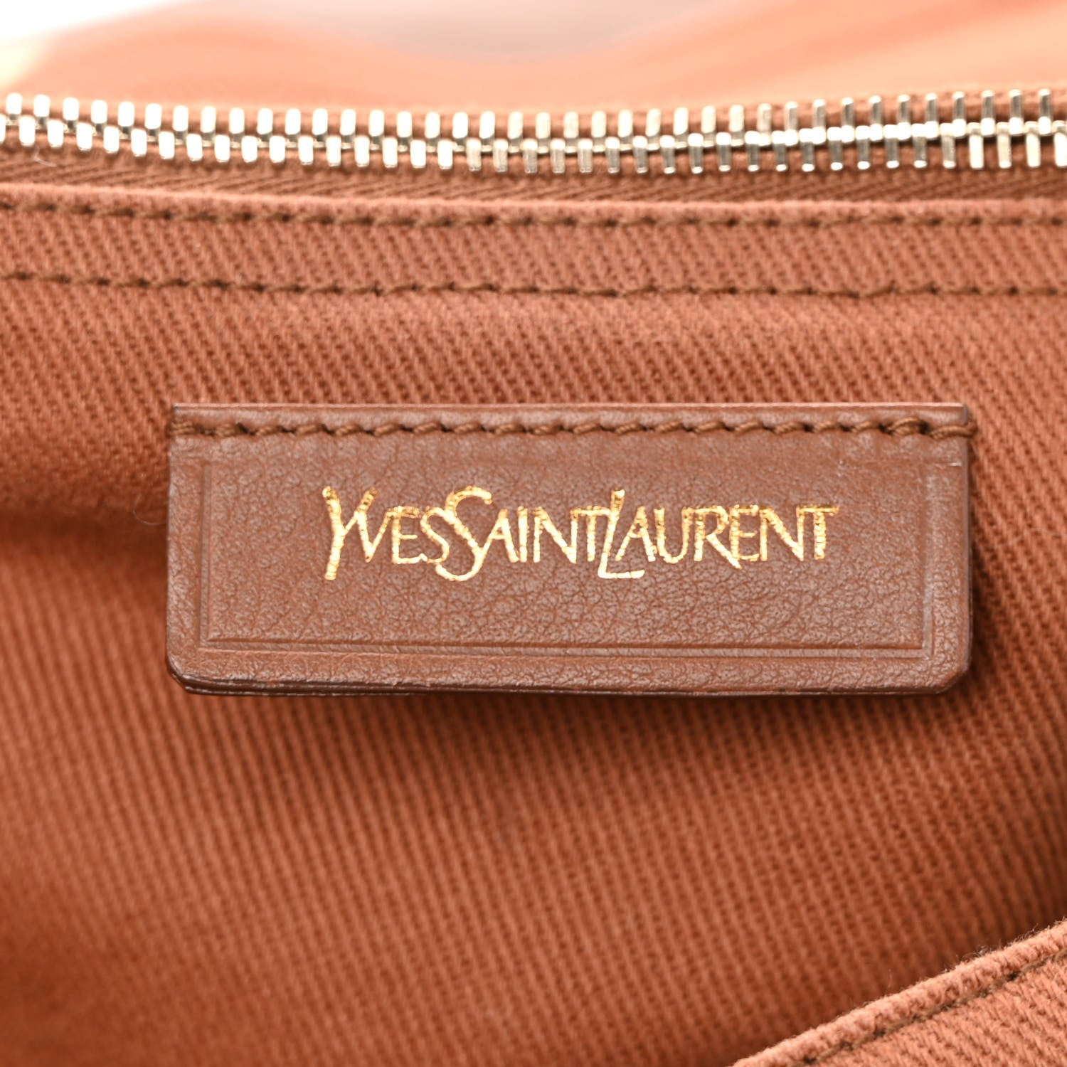 Saint Laurent Calfskin Canvas Medium Muse Two Brown 5 of 12