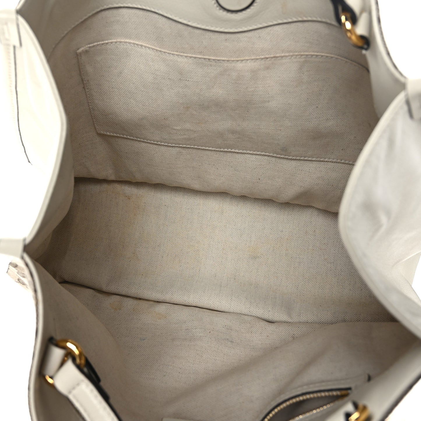 Monogram New Sakai Calfskin Lux Horsebit 1955 Tote Beige Ebony Mystic White