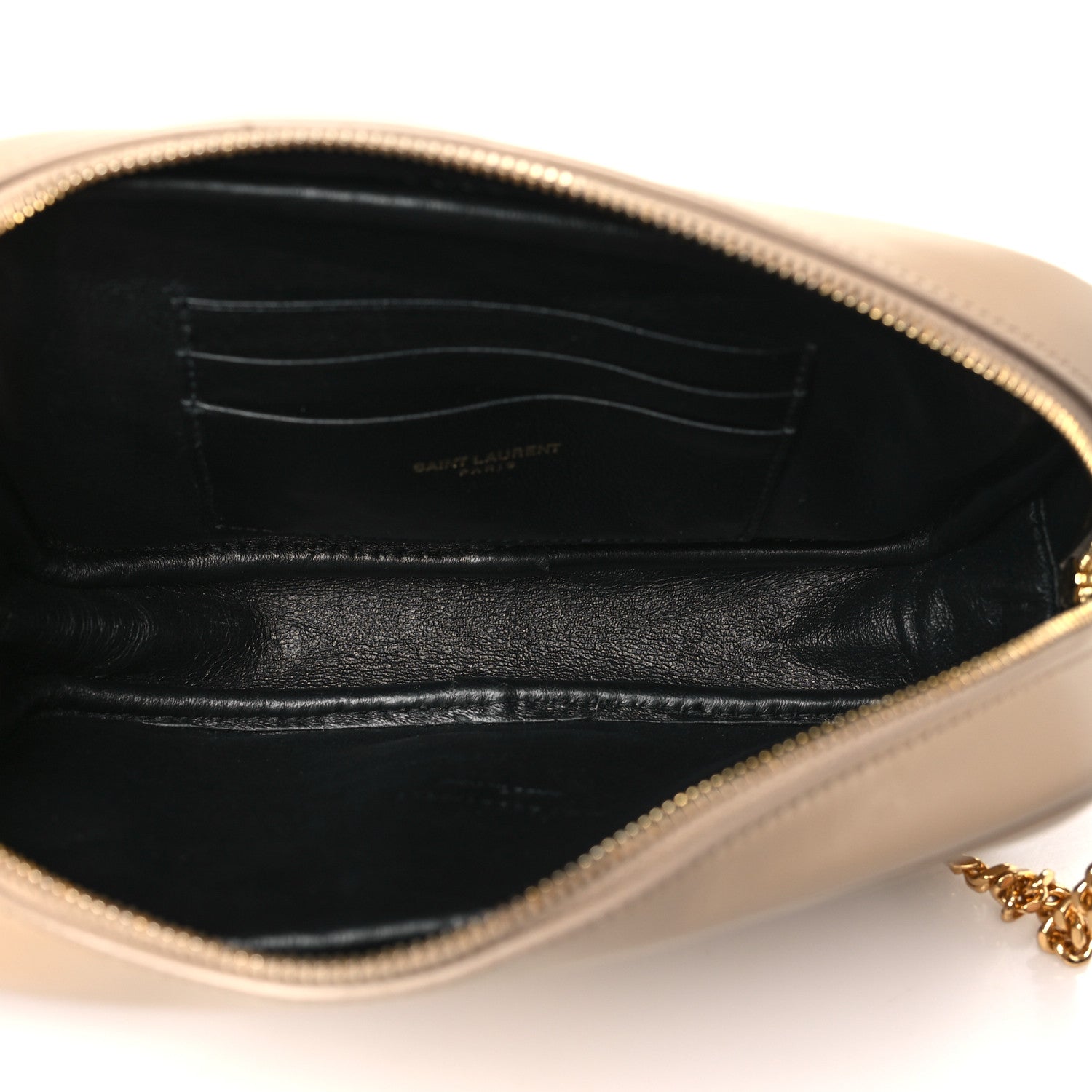 Saint Laurent Calfskin Matelasse Monogram Mini Lou Camera Bag Dark Beige 5 of 11
