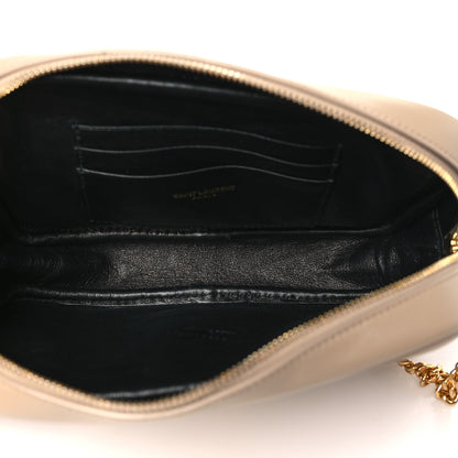 Saint Laurent Calfskin Matelasse Monogram Mini Lou Camera Bag Dark Beige 5 of 11
