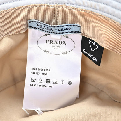 Prada Re-Nylon Metal Triangle Logo Womens Bucket Hat S Fiordaliso 6 of 6