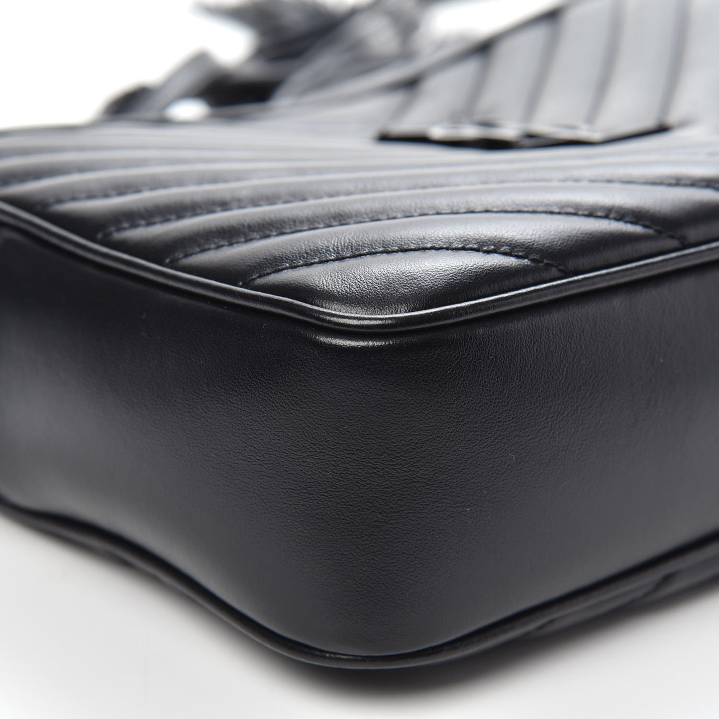 Calfskin Matelasse Monogram Lou Camera Bag Black