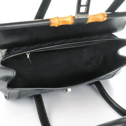 Gucci Monogram Bamboo Bullet Bag Black 5 of 7