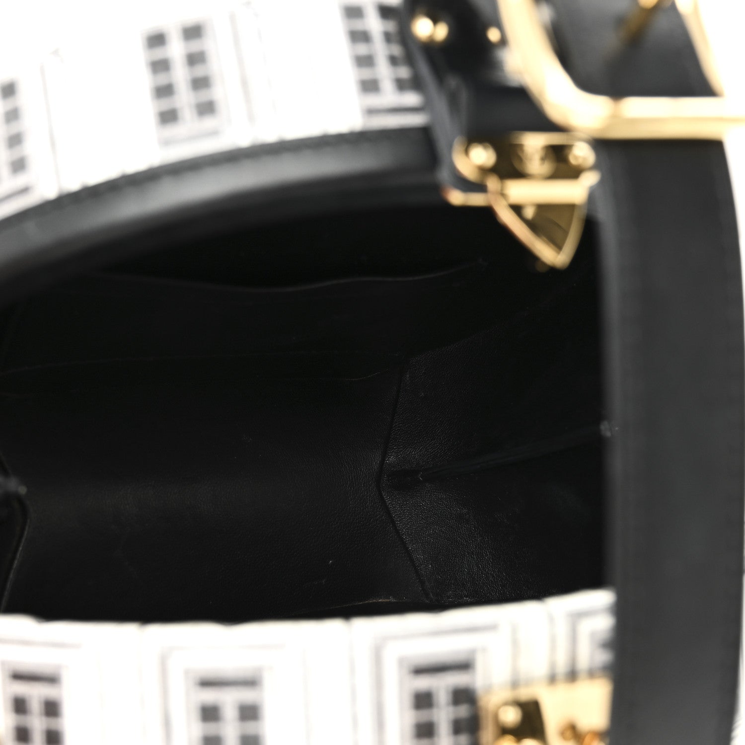 Louis Vuitton X FORNASETTI Calfskin Architettura Petite Boite Chapeau White Black 5 of 9
