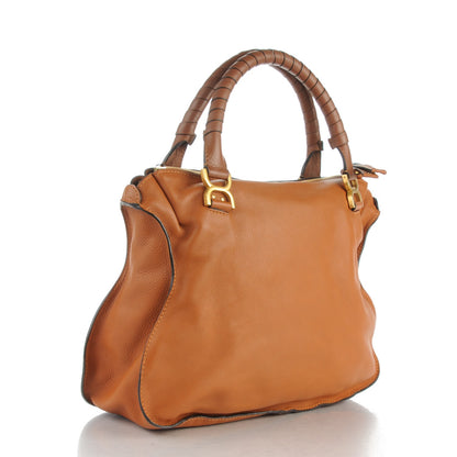 Chloe Calfskin Large Marcie Satchel Tan 3 of 9