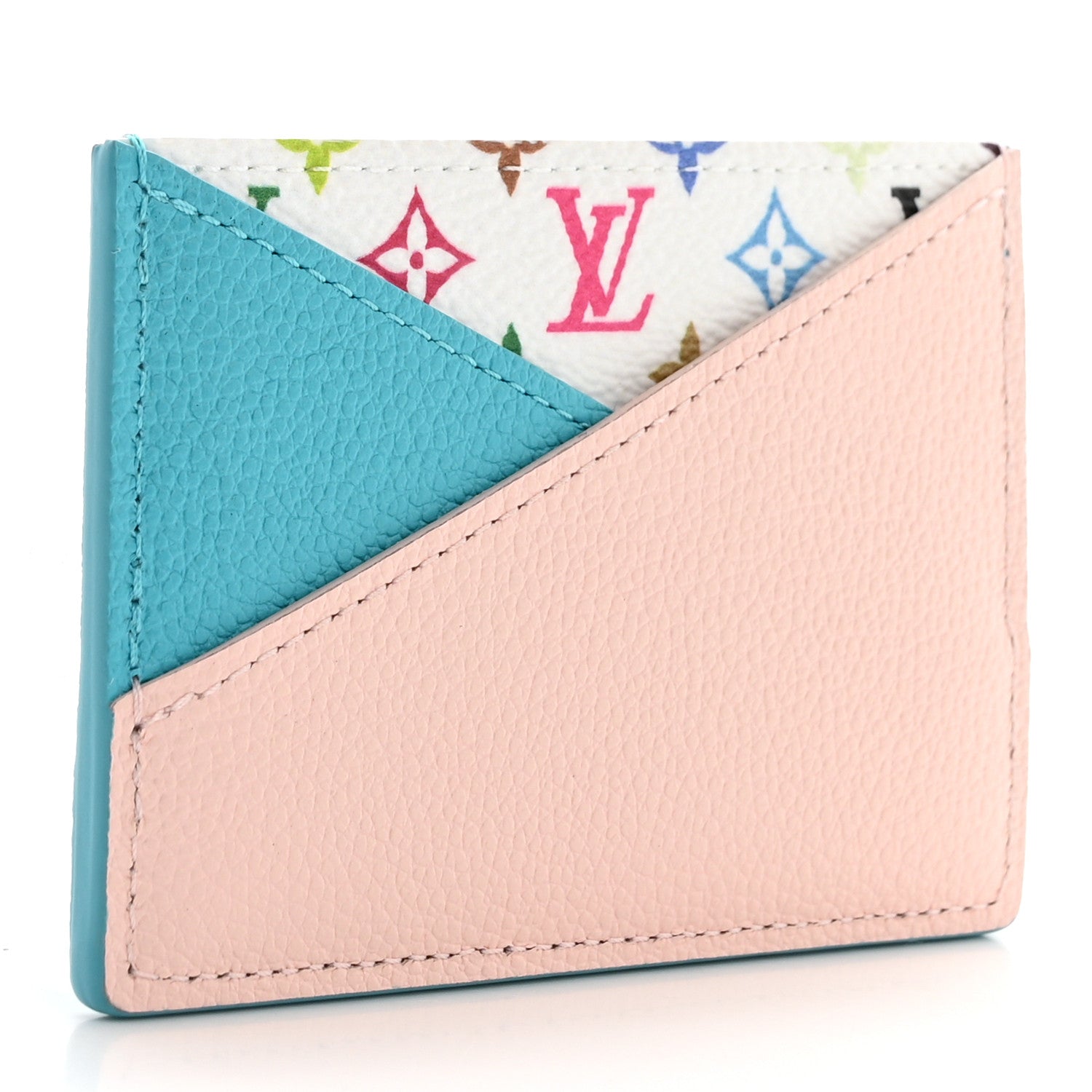 Louis Vuitton LV X TM Monogram Multicolor Criss-Cross Card Holder Kabira Blue Rose 3 of 7