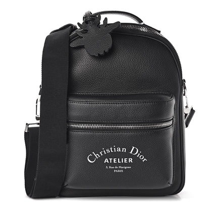 Christian Dior Grained Calfskin Mini Rider Backpack Black 445450 – FASHIONPHILE