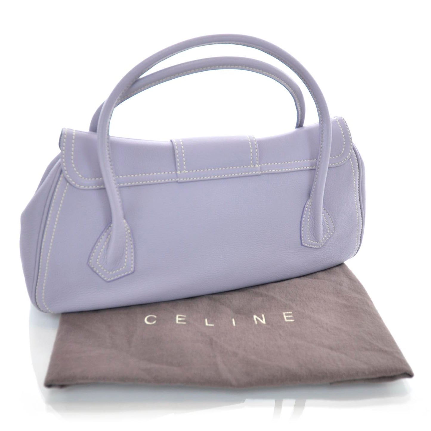 Leather Buckle Bag Purple