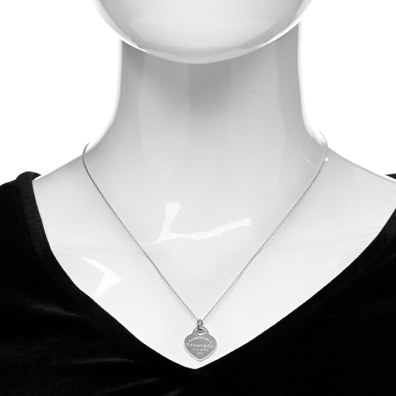 Tiffany Sterling Silver Small Return to Tiffany Heart Pendant Necklace 2 of 5