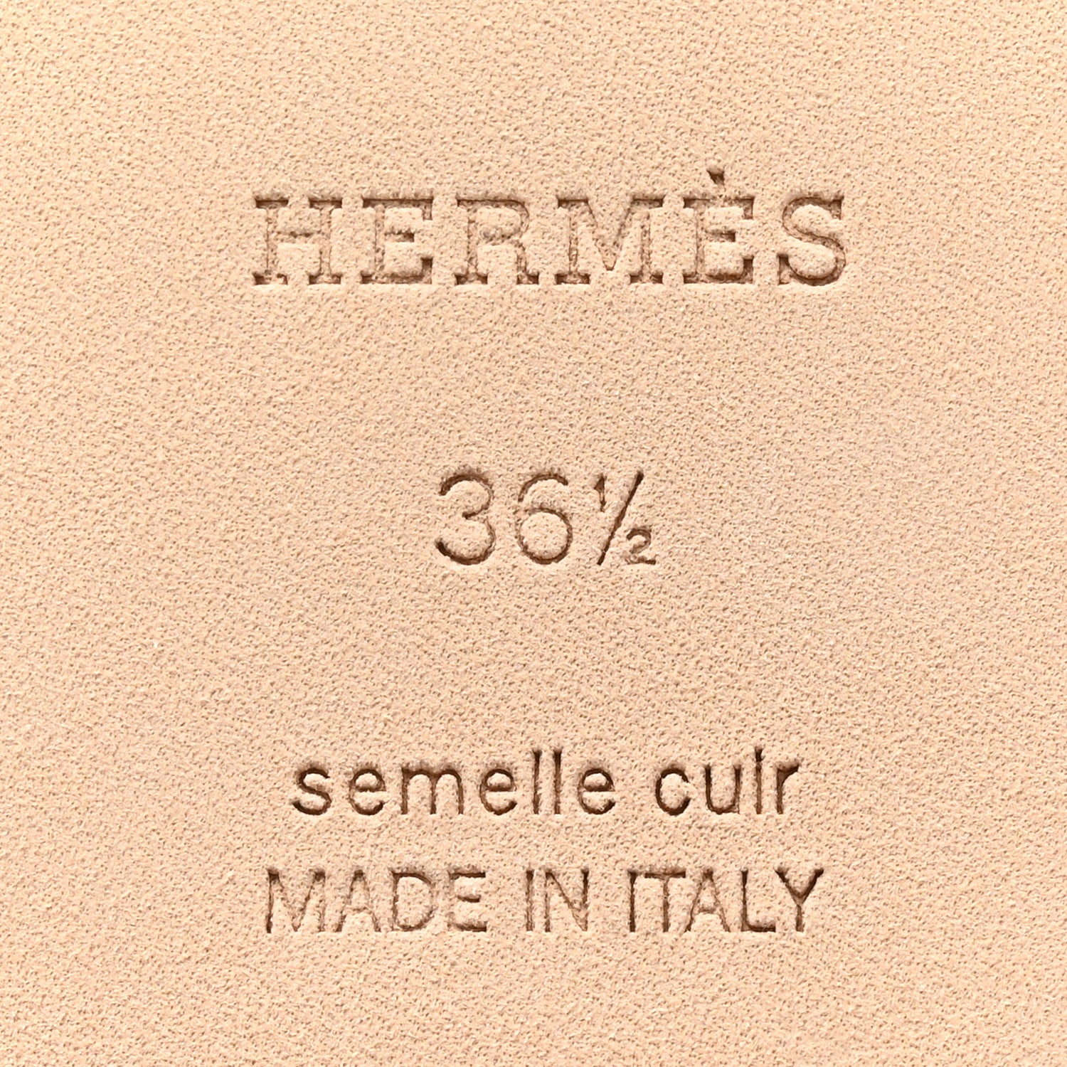 Hermes Box Calfskin Oran Sandals 36.5 Gold 5 of 8