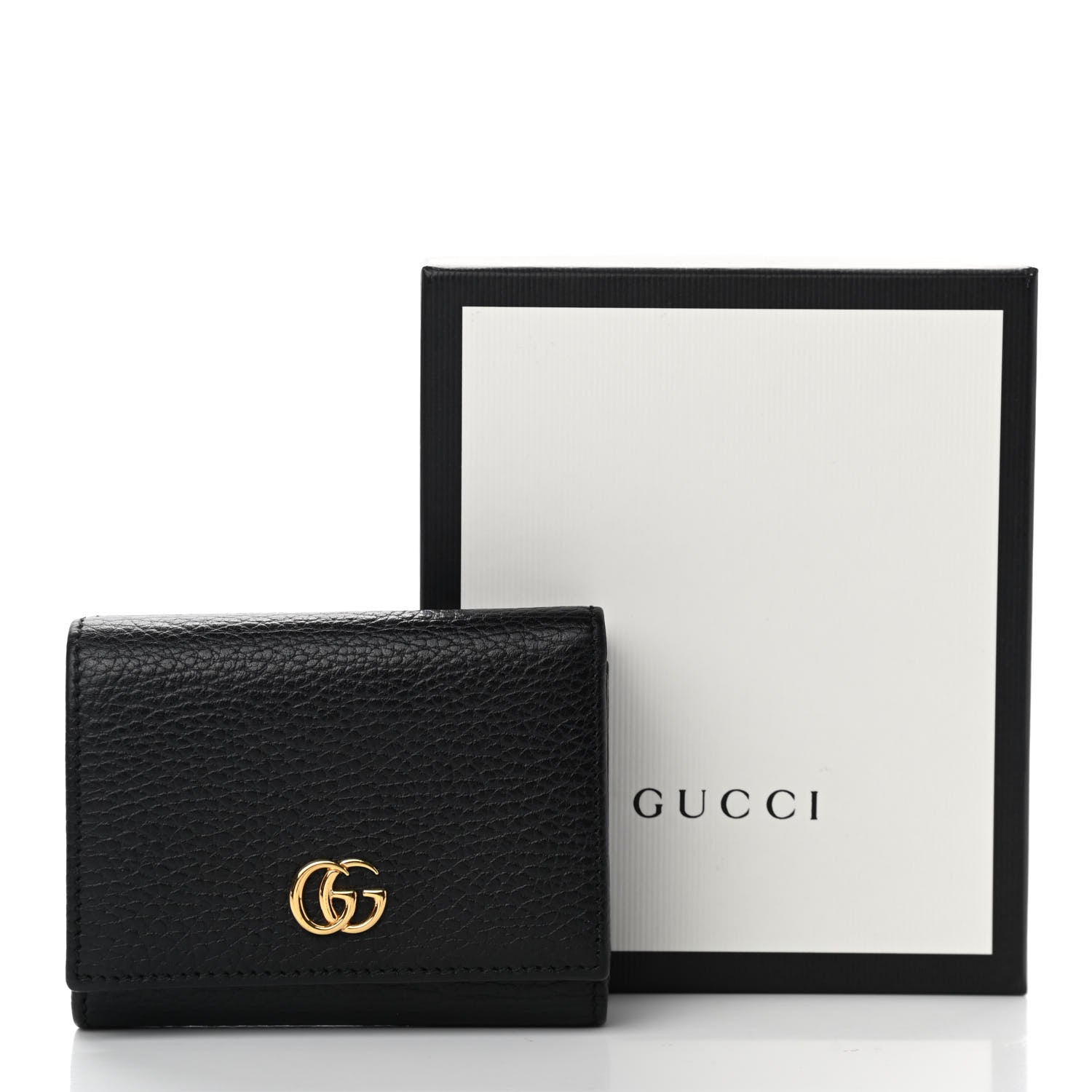 Gucci Dollar Calfskin GG Marmont Wallet Black 8 of 9