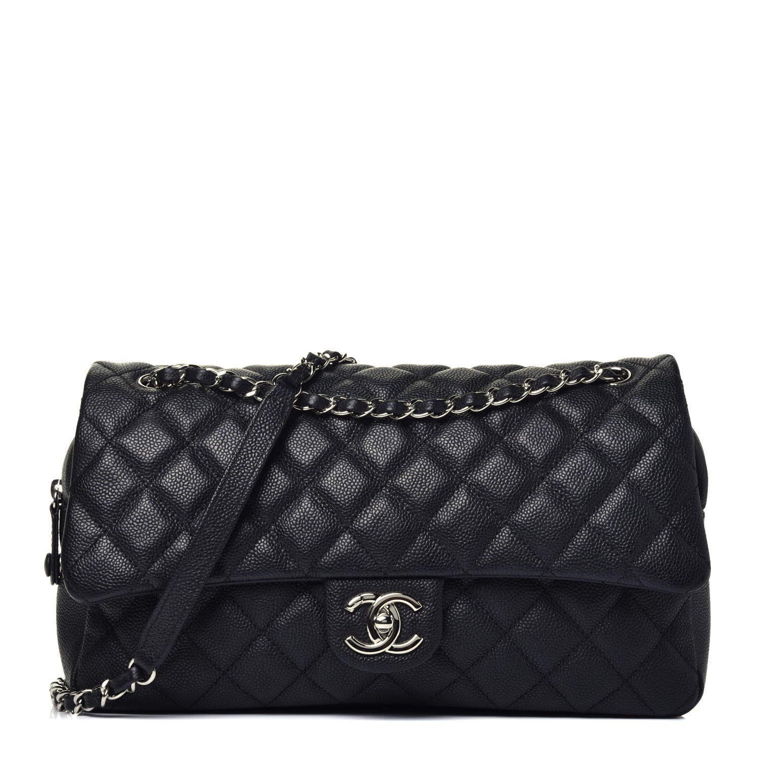Chanel Caviar Quilted Jumbo Easy Flap Black 1 of 9