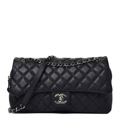 Chanel Caviar Quilted Jumbo Easy Flap Black 1 of 9