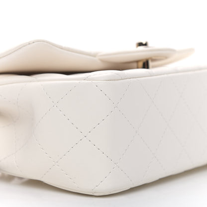 Chanel Lambskin Quilted Mini Rectangular Flap White 7 of 8