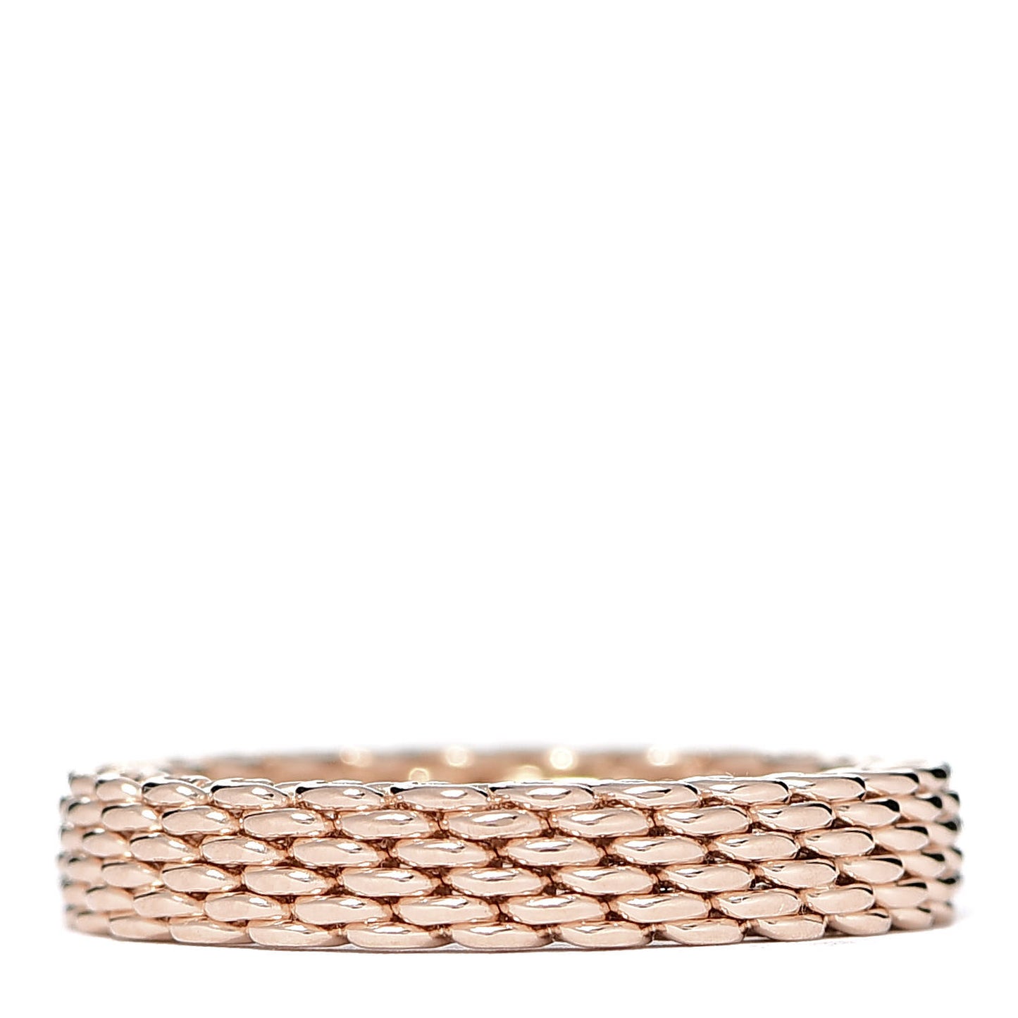 18K Rose Gold Narrow Mesh Somerset Ring 49 4.75