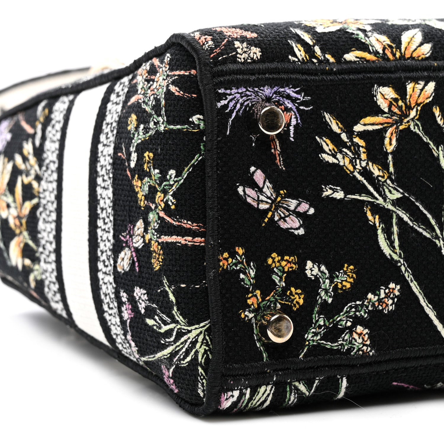 Christian Dior Canvas Embroidered Herbarium Medium Lady D-Lite Black Multicolor 9 of 10