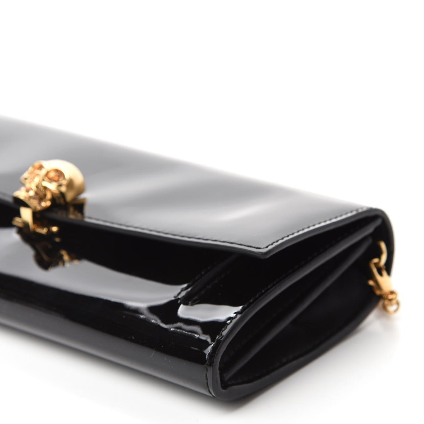 Patent Skull Wallet on Chain Black