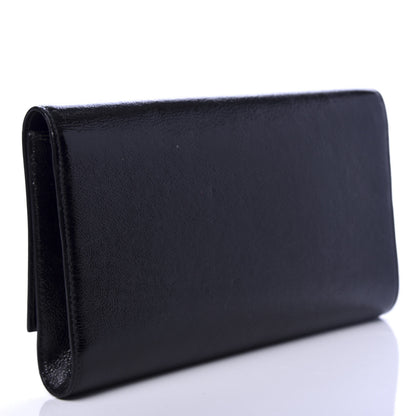 Saint Laurent Textured Patent Monogram Small Belle De Jour Clutch Black 3 of 7
