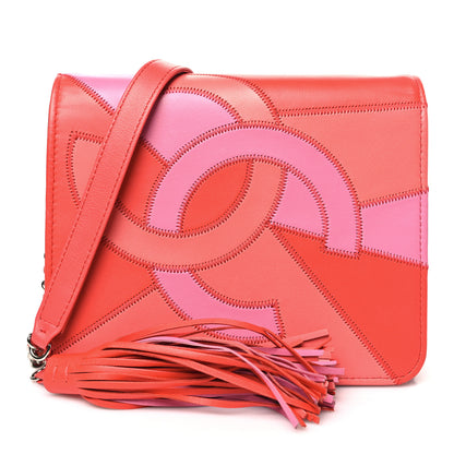 Chanel Lambskin Patchwork CC Tassel Crossbody Bag Pink 1 of 11