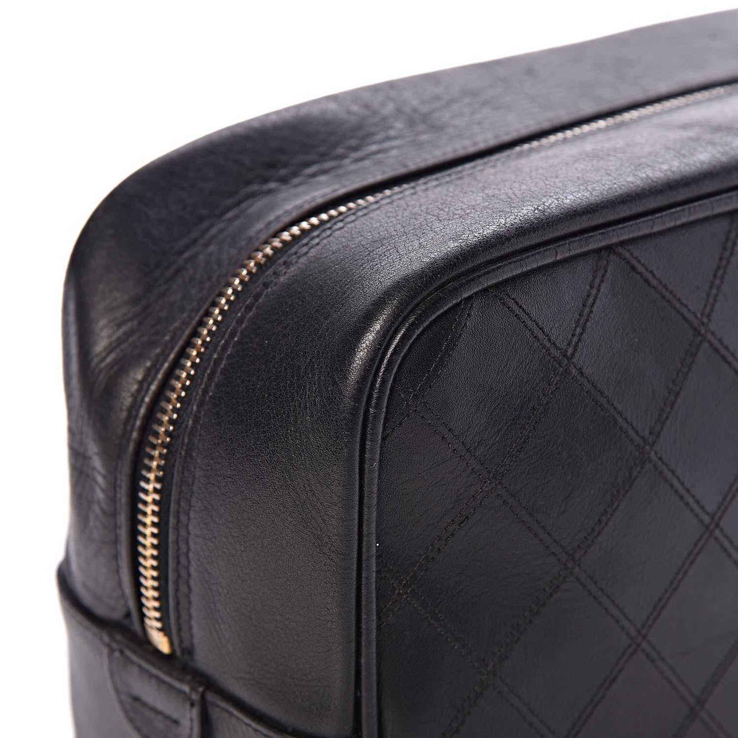 Chanel Lambskin Diamond Stitch Cosmetic Case Black 13 of 16