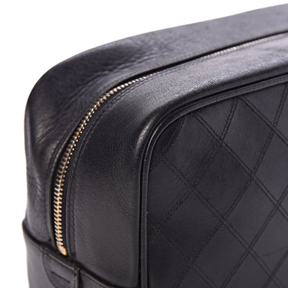 Chanel Lambskin Diamond Stitch Cosmetic Case Black 13 of 16