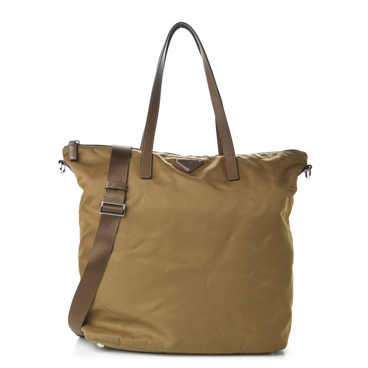 Tessuto Nylon Vela Shopping Tote Tabacco