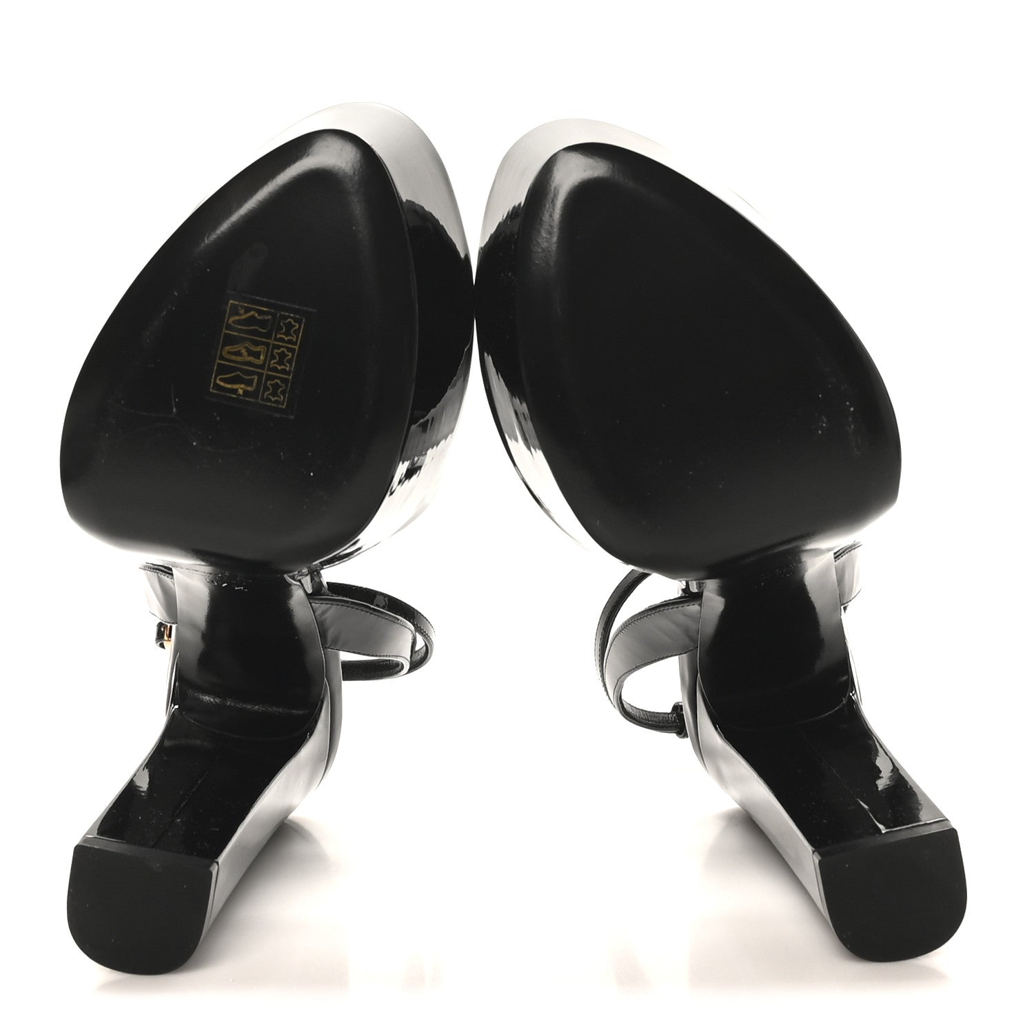 Saint Laurent Vernice Grupy Sexy 95 Tanouk Platform Sandals 37.5 Black 6 of 9