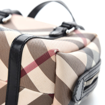 Burberry Patent Trim Nova Check Tote Black 13 of 15