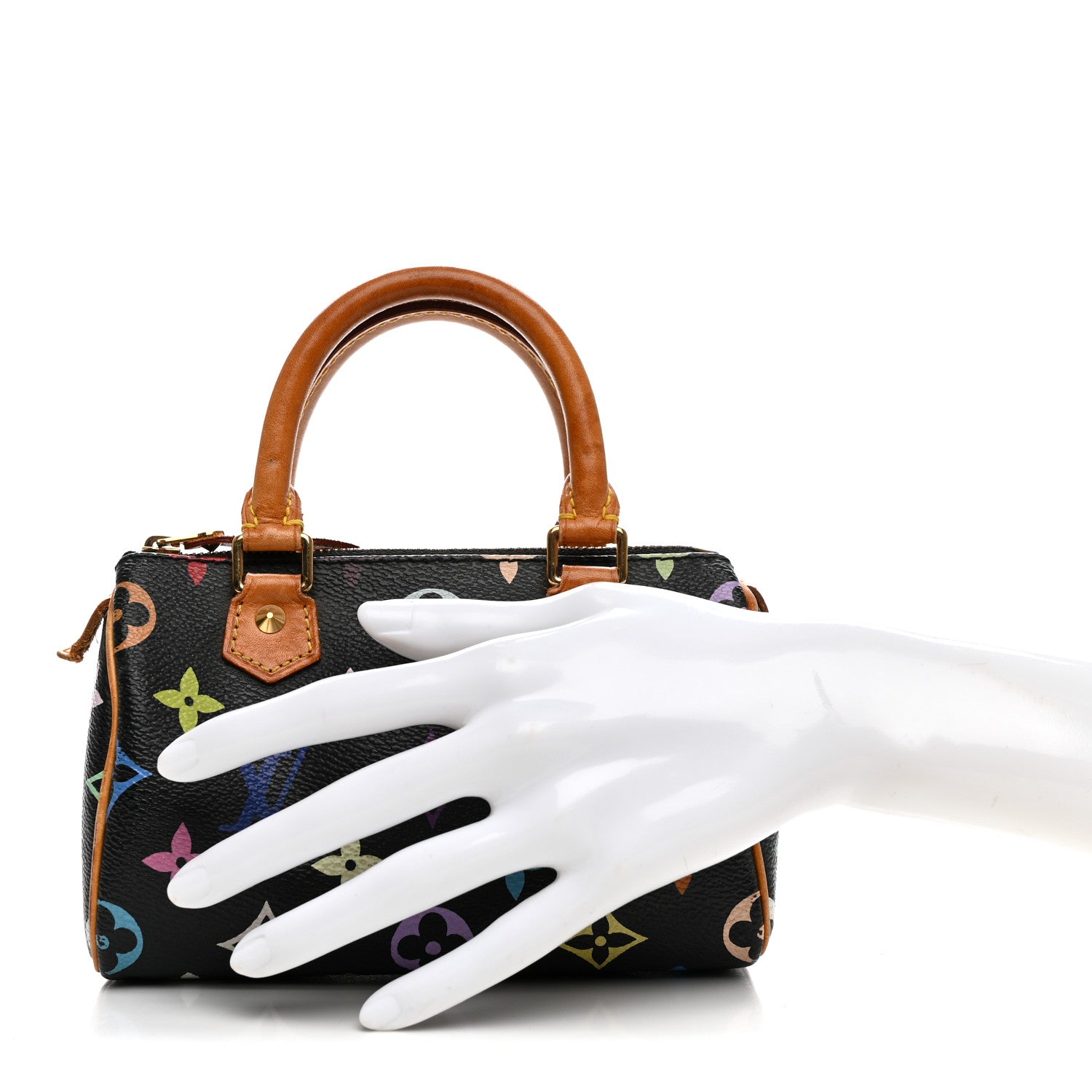 Louis Vuitton Monogram Multicolor Mini Sac HL Speedy Black 2 of 13