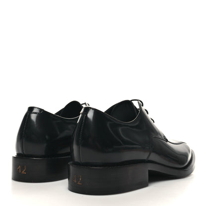 Balenciaga Calfskin Mens Square Toe Derby Shoes 42 Black 4 of 9